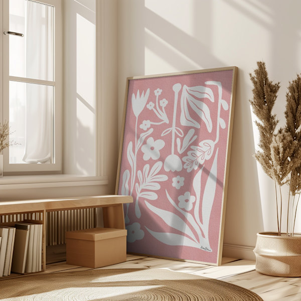 Nordic Abstract Florals Poster 50x70 cm