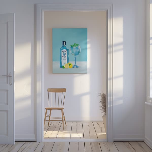 Gin Cocktail Canvastavla 50x70 cm