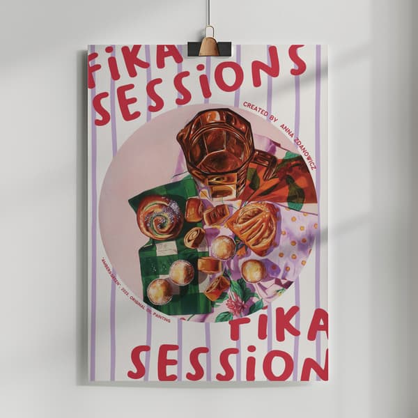 Amber and Green Poster 50x70 cm