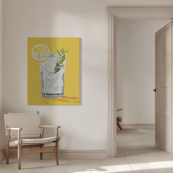 Gin and Tonic - Jolly and Dash Canvastavla 50x70 cm