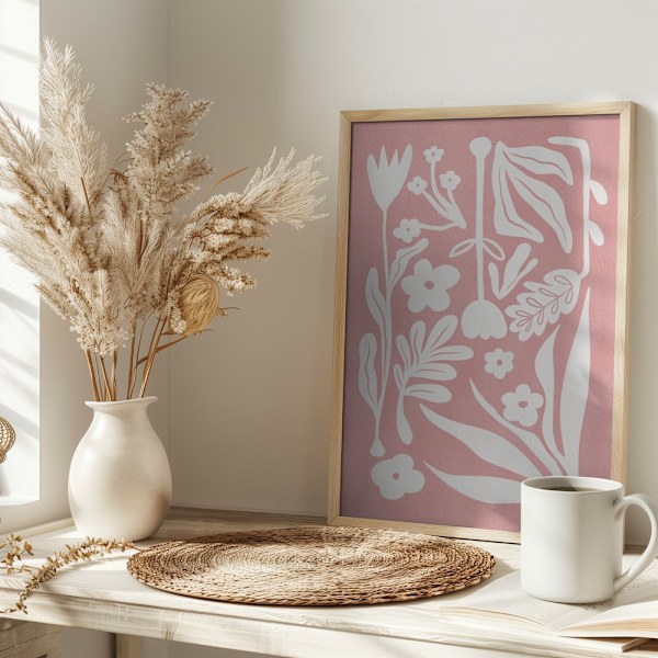 Nordic Abstract Florals Poster 30x40 cm