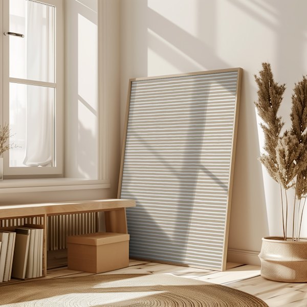 Marks Organic Stripes Texture Beige Ii Poster 50x70 cm