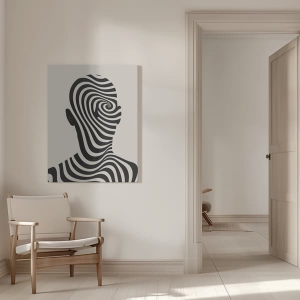 Striped Man Canvastavla 50x70 cm