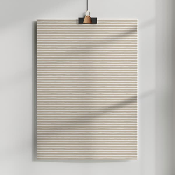 Marks Organic Stripes Texture Beige Ii Poster 50x70 cm
