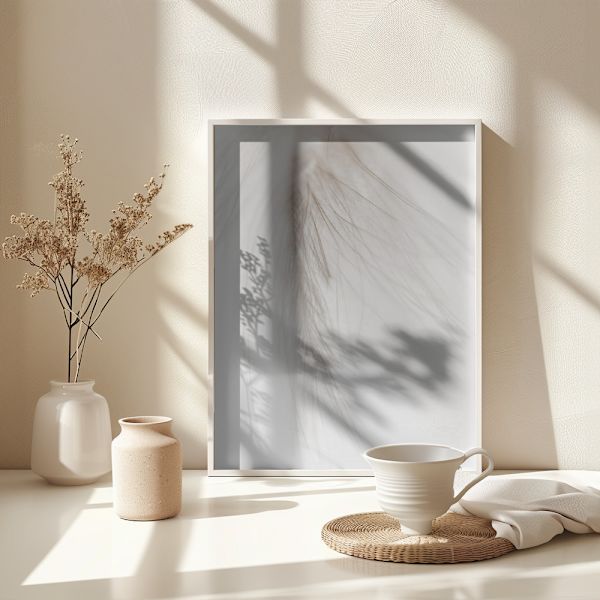 White Feather Poster 30x40 cm