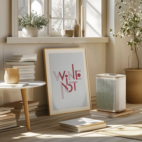 Wine Not hand-drawn text &amp; quote Poster 50x70 cm