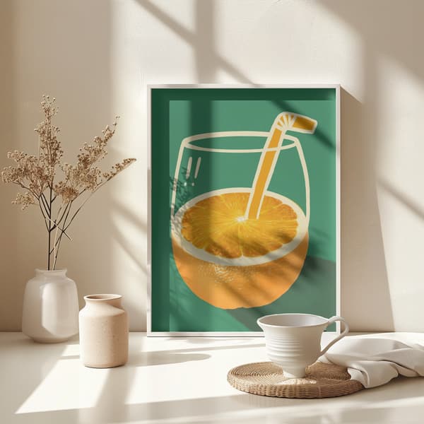 Orange juice Poster 30x40 cm