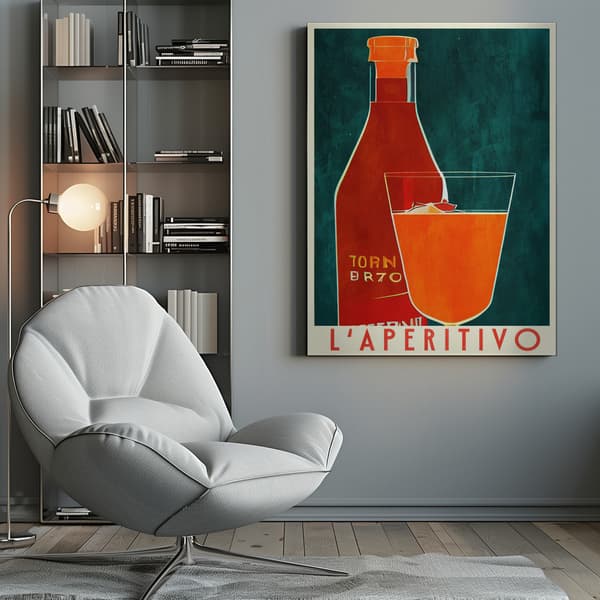 L'aperitivo Canvastavla 50x70 cm