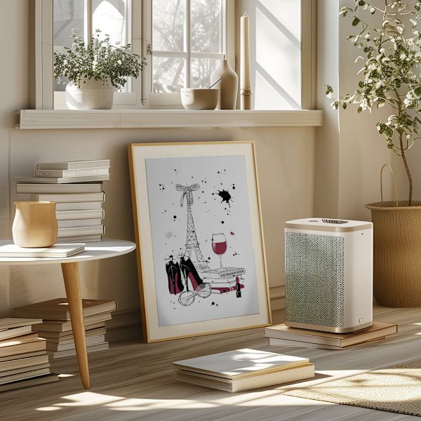 Living in Paris Poster 50x70 cm