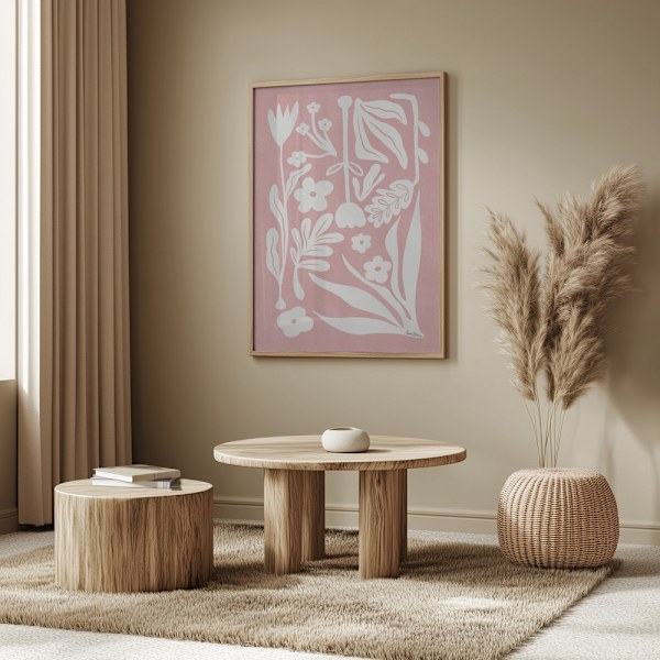 Nordic Abstract Florals Poster 50x70 cm