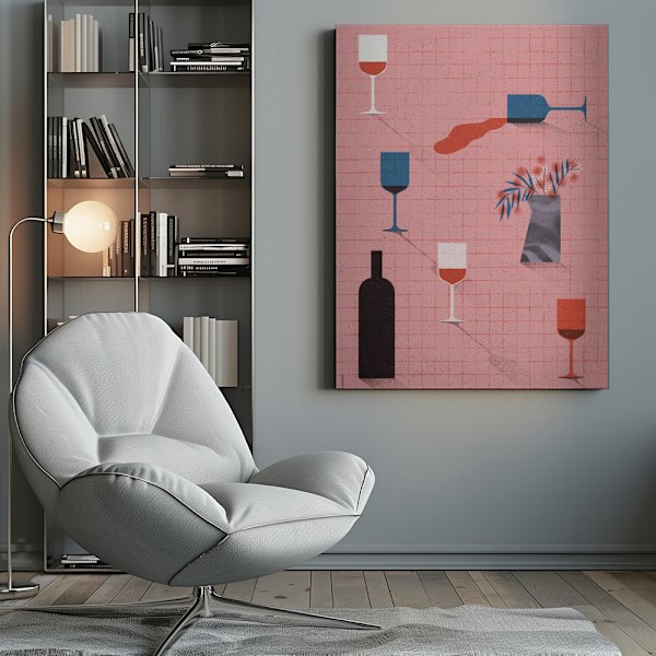 Wine Canvastavla 50x70 cm