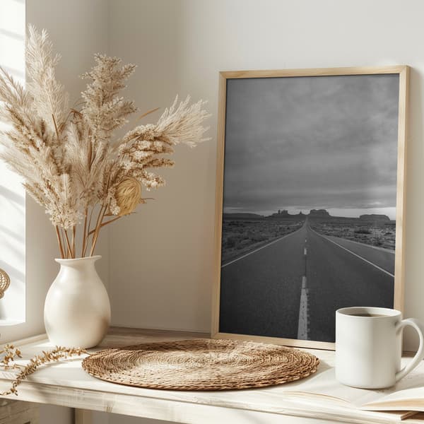 Monochrome Monument Valley II Poster 30x40 cm