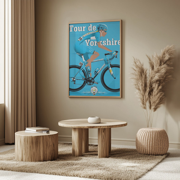 Tour De Yorkshire Cycling Race Poster 50x70 cm