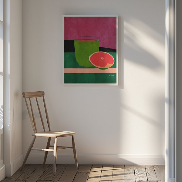 Pink, Little Grapefruit Canvastavla 30x40 cm