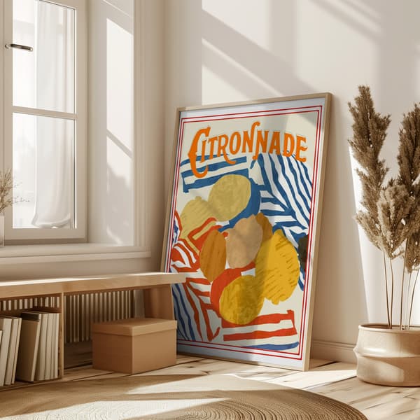 Citronnade Blue and Red Poster 50x70 cm