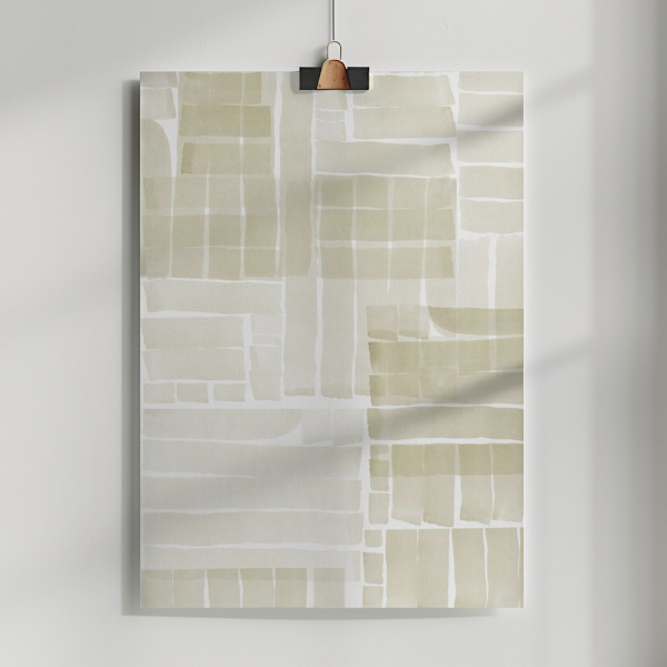 Neutral Tangle Grid 2 Poster 50x70 cm