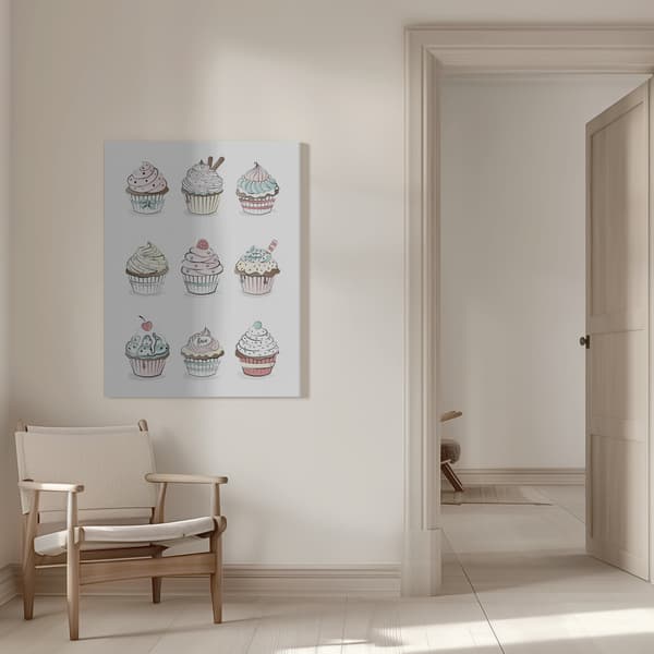 Cupcakes Canvastavla 50x70 cm