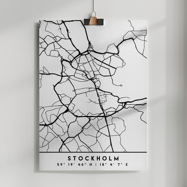 Black Maps 83 Poster 50x70 cm