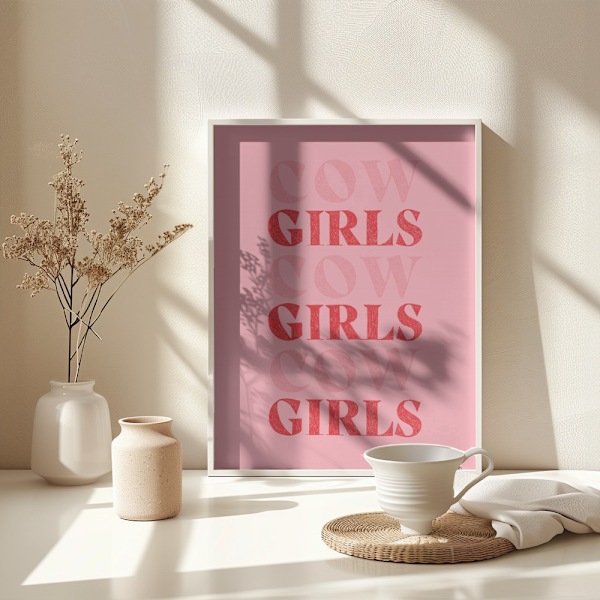 Cow Girls Girls Girls Poster 30x40 cm