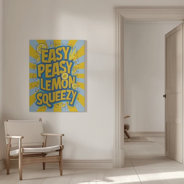 Easy Peasy Lemon Squeezy 2 Canvastavla 50x70 cm