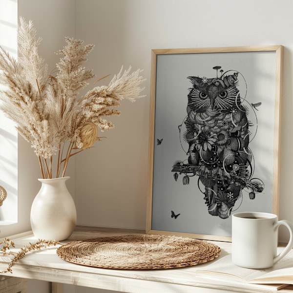 Owl Poster 30x40 cm