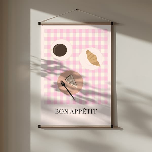 Bonappetitpink Ratioiso Poster 30x40 cm