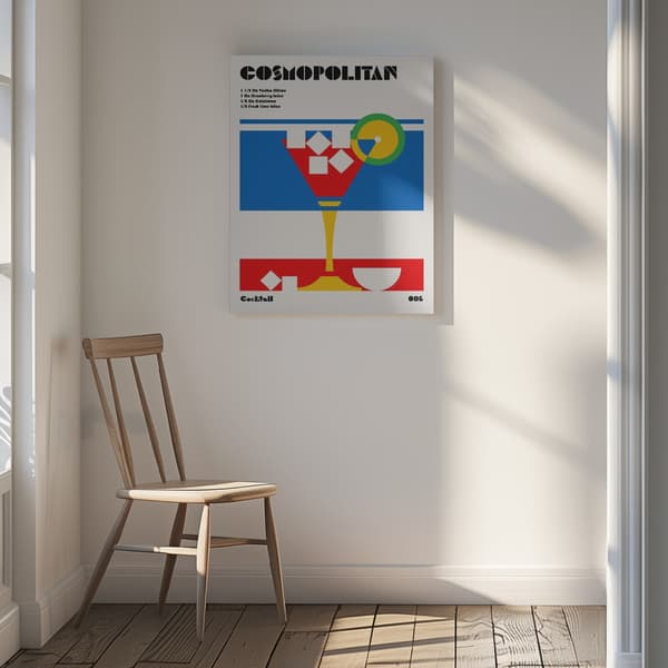 Cosmopolitan Bauhaus Cocktail Canvastavla 30x40 cm