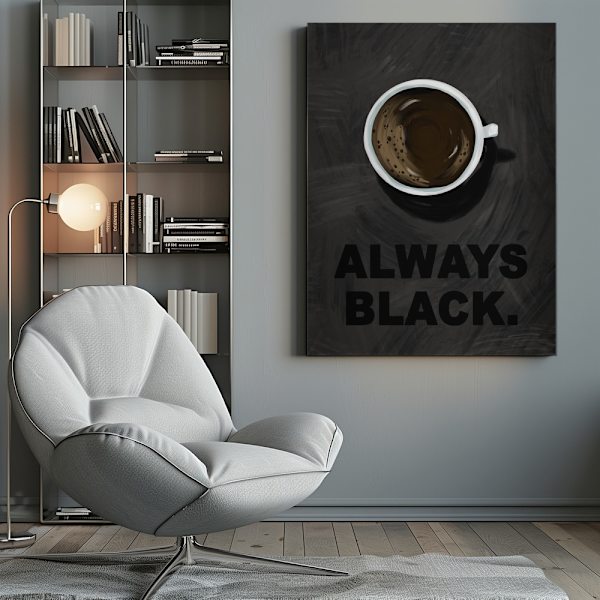 Black Coffee Canvastavla 50x70 cm