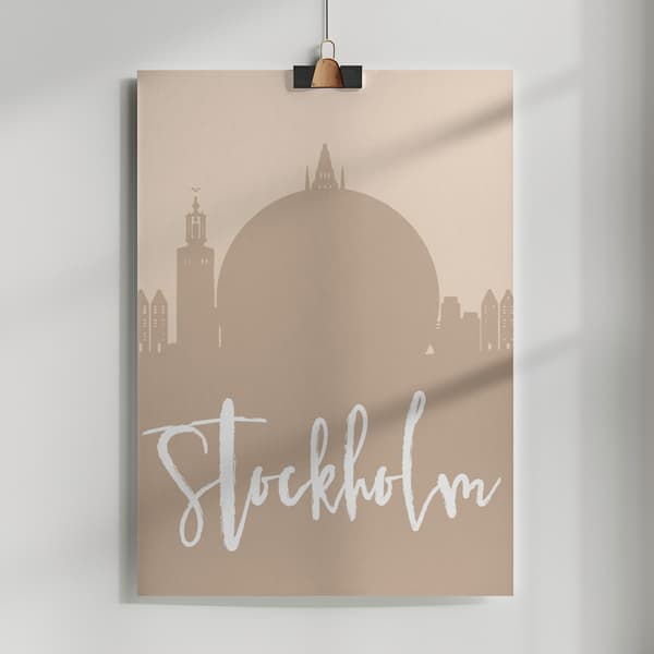 Skyline Earth Tone 2 83 Poster 50x70 cm
