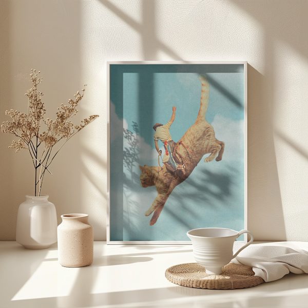 Meehaw   Rodio Cat Poster 30x40 cm