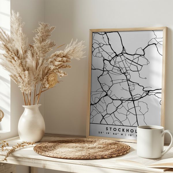 Black Maps 83 Poster 30x40 cm