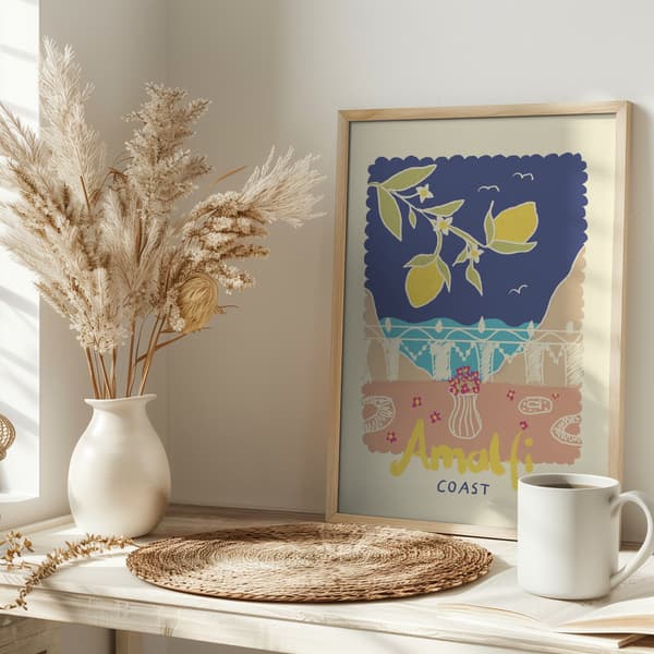 Amalfi Coast Poster 30x40 cm