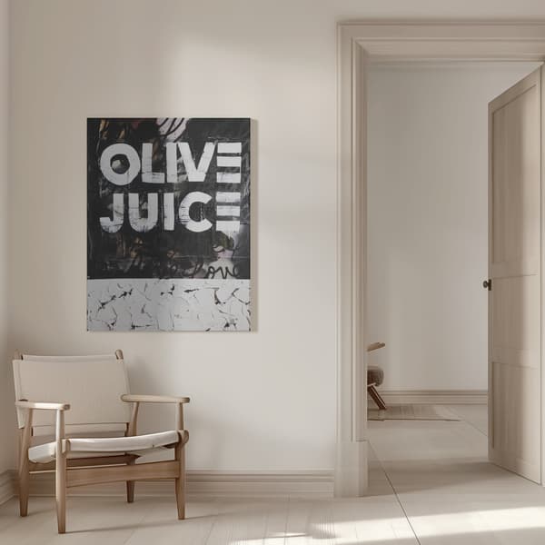 Olive juice Canvastavla 50x70 cm