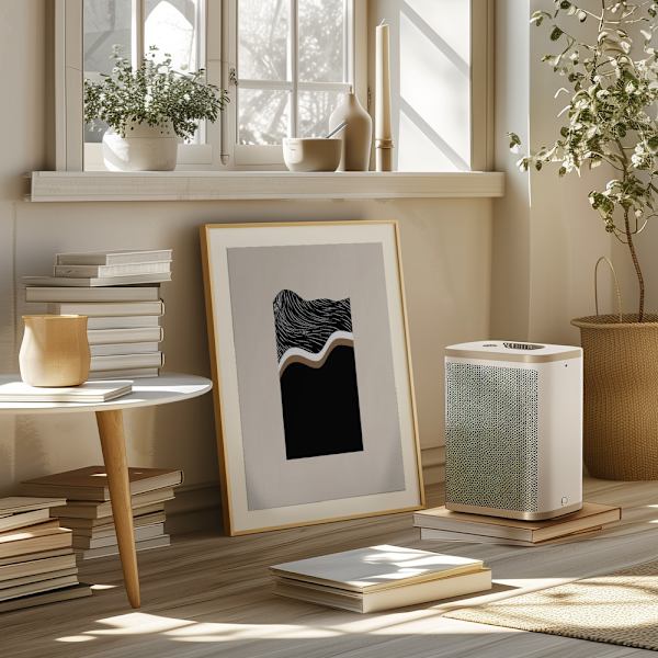 White Wave Art No.2 Poster 50x70 cm