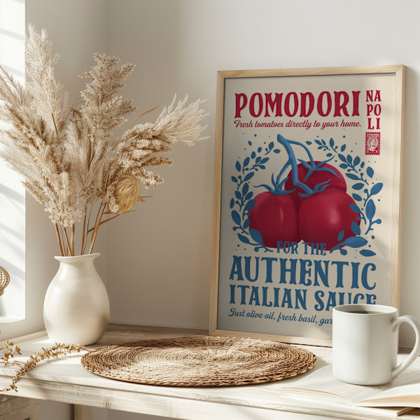 Pomodori Kitchen print Poster 30x40 cm