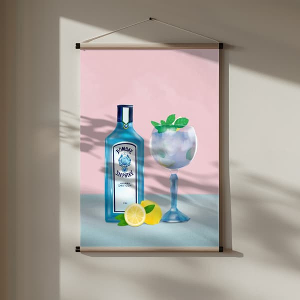 Gin Cocktail Poster 30x40 cm