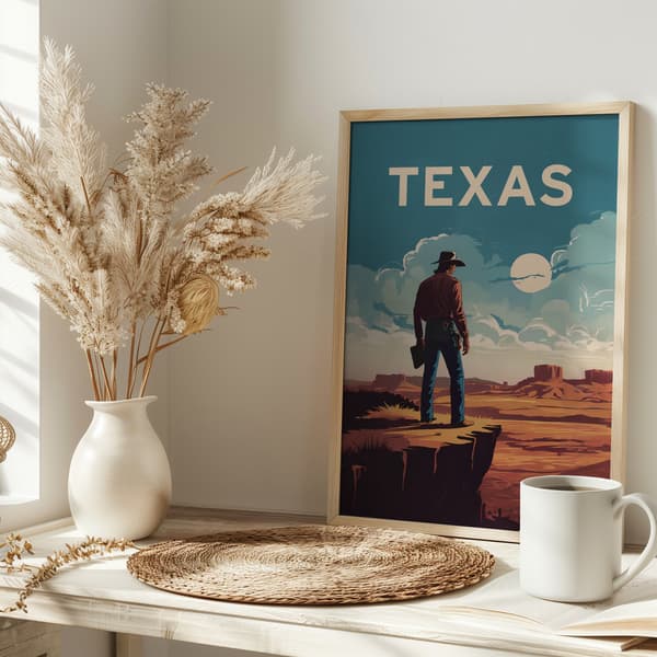 Texas Poster 30x40 cm