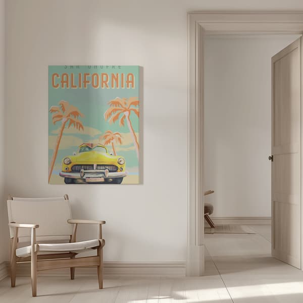 Cali Poster Aqua Canvastavla 50x70 cm