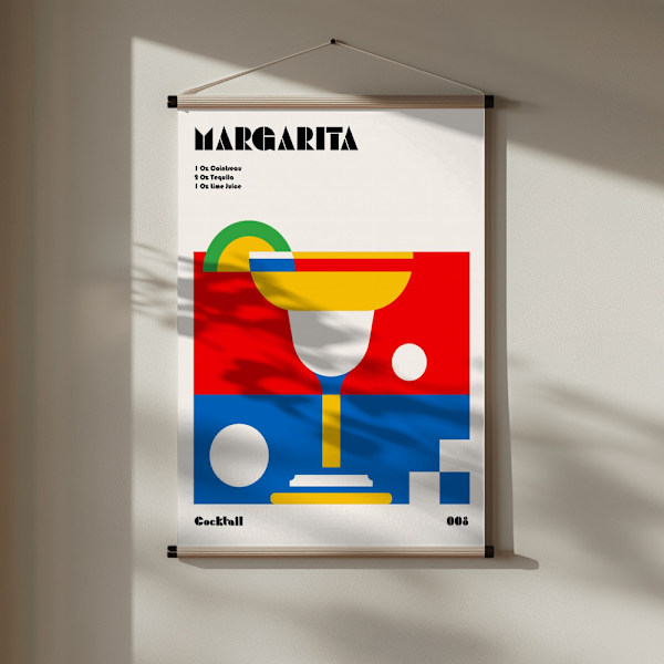 Margarita Bauhaus Cocktail Poster 30x40 cm