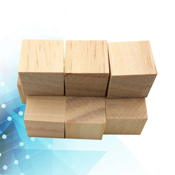 10 st Små träkuber Stapelbara block gör det själv tredimensionell<wbr/>nal