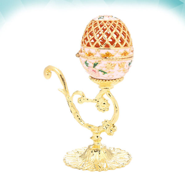 Office Trinket Brösthållare Vintage Faberge Egg Rhinestone Decor