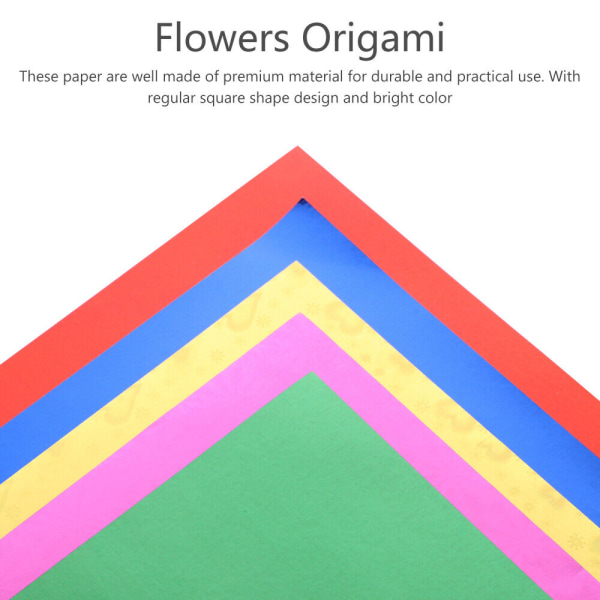 50 ark Origami Kranar Papper Squares Craft Vikning Dubbelsidig