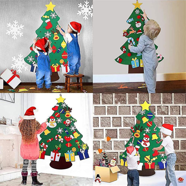 9m9 DIY filt julgran set med 27st prydnadsföremål för barn, julklapps-filt  present 38f5 | Fyndiq