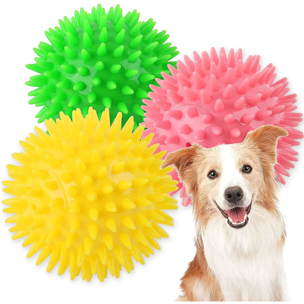 3pack Pipande hundbollar.2 i 1 roliga valpbollsleksaker.födelsedagshundleksak för små medelstora hundar