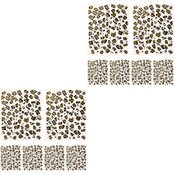 12 ark överföringspapper Leopardklistermärken Damkropp