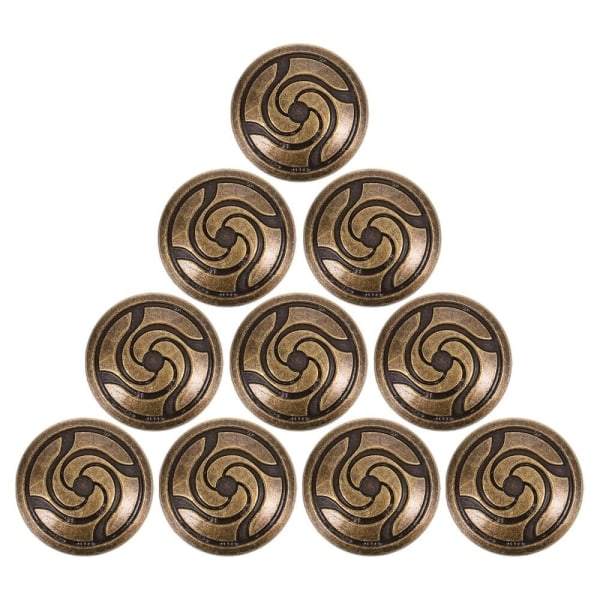 10 st Swirl Buttons Legering DIY Handgjord sömnad Antik metall blazer
