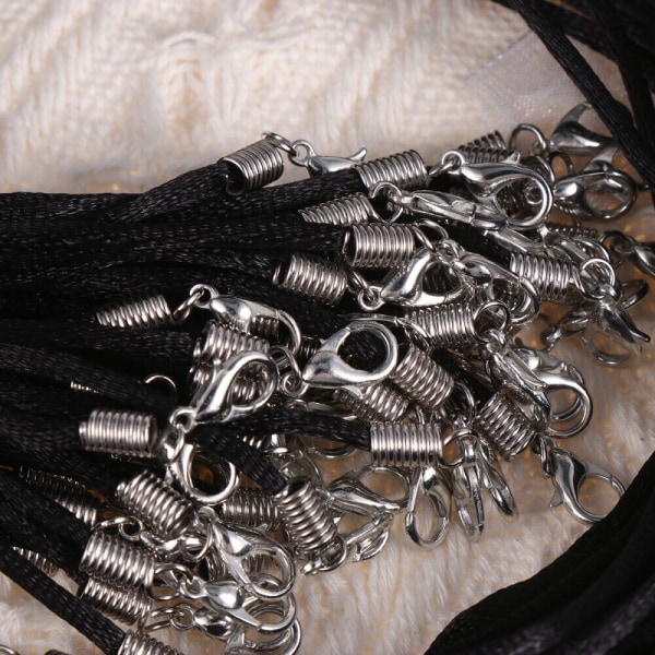 60 st smycken pärlsnöre vaxad bomullshalsband Silketillbehör Elastisk