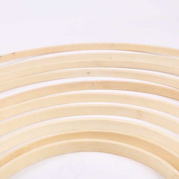 12 st Trä Drömfångare Ringar Krans Bambu Hoop DIY