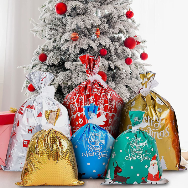 Julpåsar till present julklappspåsar julklappspåsar 30 st Folie julpåsar Diverse storlekar