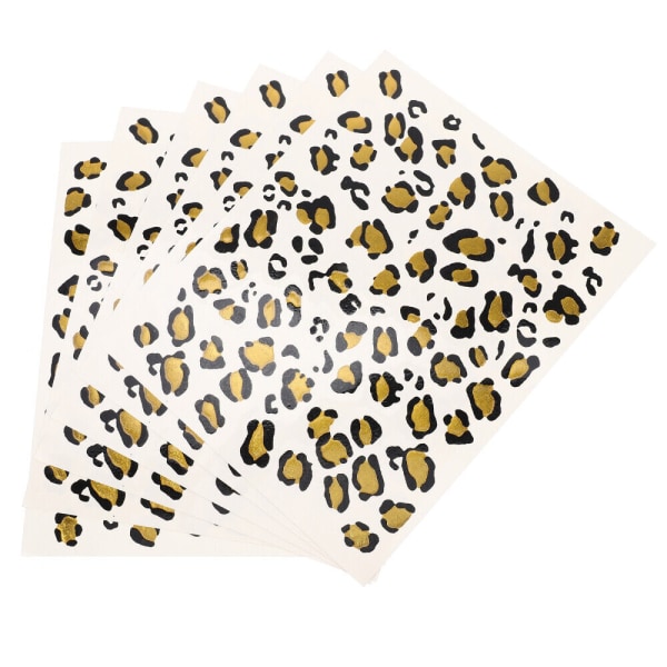 12 ark överföringspapper Leopardklistermärken Damkropp